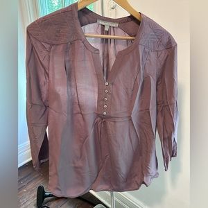 Silk blouse with pretty shoulder stitching from Daniel Rainn.